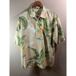 Tommy‎ Bahama Yellow Hawaiian Shirt - Mens Medium